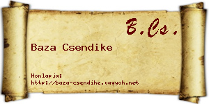 Baza Csendike névjegykártya